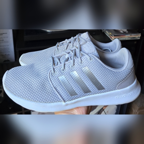 Adidas Cloudfoam QT Racer Grey Women's Running Shoes, Sz 10 - Picture 1 of 8